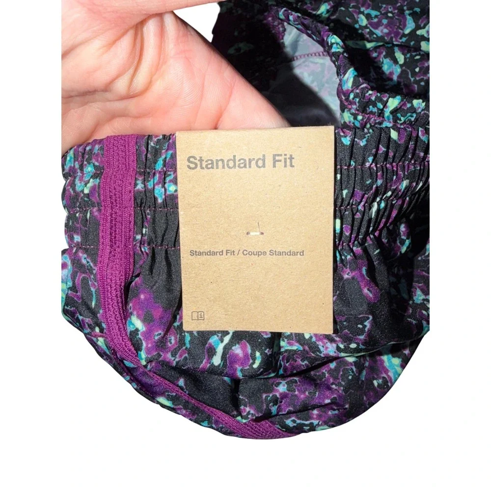 Nike Kids Dri-Fit Athletic‎ Shorts Purple Black Teal Abstract Print Size XL